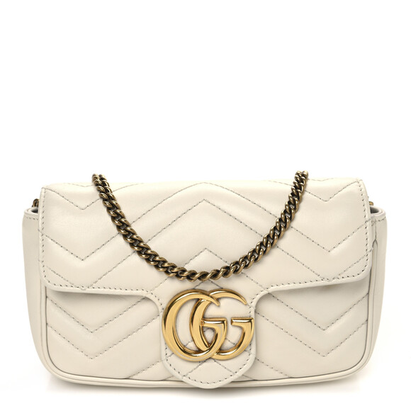 Gucci Calfskin Matelasse Super Mini Gg #183310G92B - Picture 1 of 10